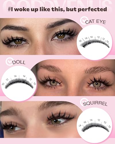Goddvenus Manga Lash Clusters 10-16mm 300 Pcs Wispy