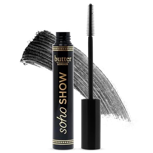 butter LONDON, SOHO SHOW - Long-Wearing, Thickening & Volumizing Tube Mascara with Built-In Brush - Eye LashMascara Black for Defined, Longer & Natural-Looking Lash Lines