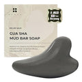 BRMUD Relief Mud Gua Sha Mud Bar Soap - Mud Mask Massager Cleansing Bar for Face and Body - V Line Lifting, Sebum Cleansing, Moisturizing - Shea Butter, Panthenol, Jojoba Seed Oil, 2.99 oz.