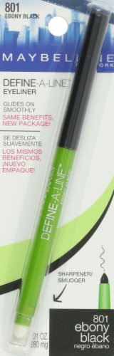 Maybelline Define-A-Line Eyeliner Pencil, Ebony Black