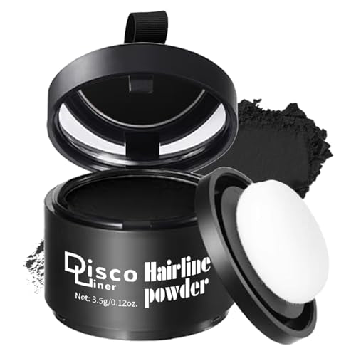 Invisible Hairline Powder - Natural Look Hair Fibers for Thinning Hair - Black, Large Pack of 1