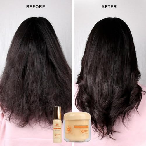 Aomimegel Collagen & Argan Oil Hair Mask Set for Damaged Hair, 16.9 fl oz + 2 fl oz