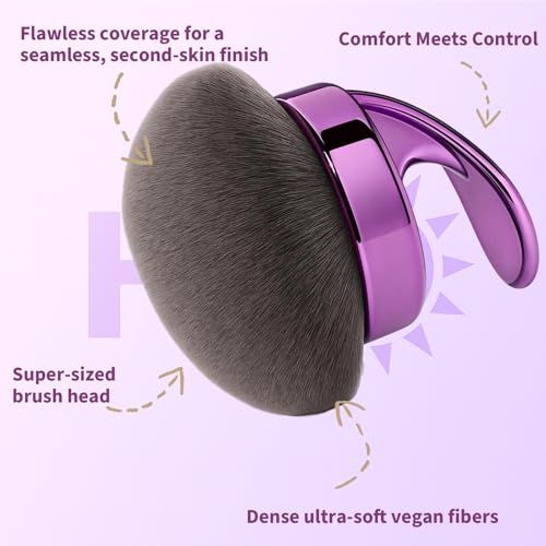 Large Body Makeup Brush for Self Tanner & Bronzer – 5.11" Kabuki