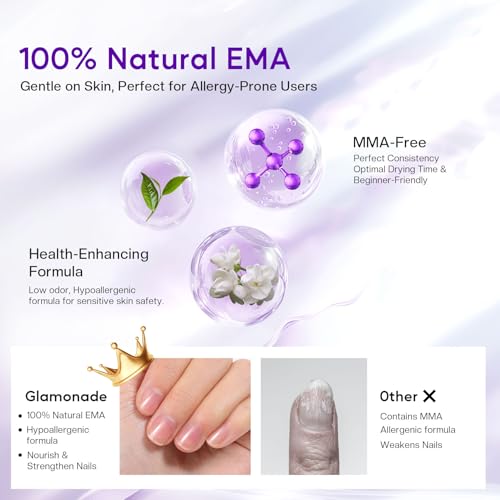 Acrylic Nail Kit with Everything: Professional Nail Kit Set for Beginners 48W Nail Lamp Complete Nail Supplies Salon