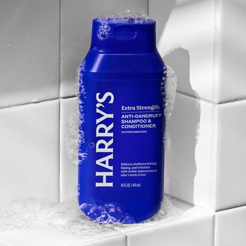 Harry's Extra-Strength Anti-Dandruff Men's 2 in 1 Shampoo and Conditioner - (3 Pack) 14 fl oz - Made with 2% Pyrithione Zinc