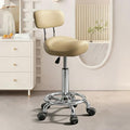 Saddle Stool with Back Support & Ring Pedal - Adjustable Height