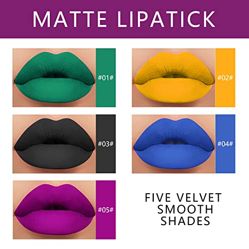 KYDA 10 Colors Matte Metallic Lipstick Set - Long Wear