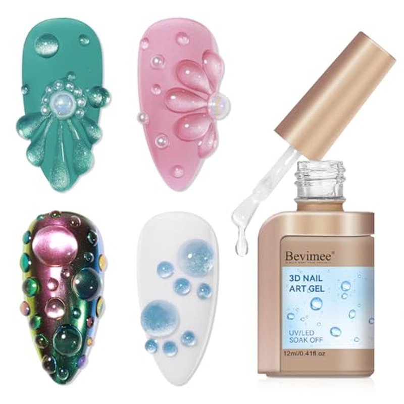 3D Water Drop Gel Nail Polish - Clear Sculpting Gel 12ml