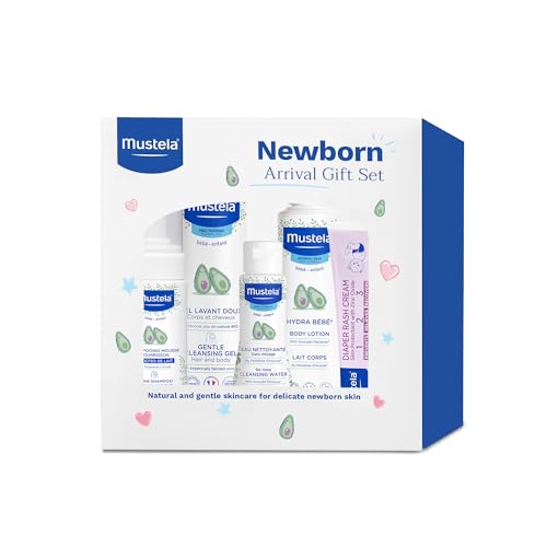 Mustela Newborn Arrival Gift Set - 5-Piece Skincare & Bath Essentials