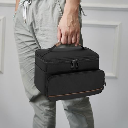 CURMIO Barber Bag for Hair Clippers, Men Trimmer Travel Case Compatible with Andis/Hatteker/Oster Hair Clipper and Hair Cutting Tools, Bag Only