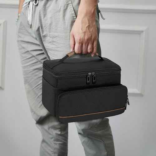 CURMIO Barber Bag for Hair Clippers, Men Trimmer Travel Case Compatible with Andis/Hatteker/Oster Hair Clipper and Hair Cutting Tools, Bag Only