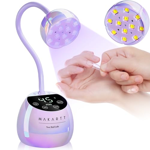 Makartt Gooseneck UV LED Nail Lamp - Cordless Nail Dryer with Auto Sensor