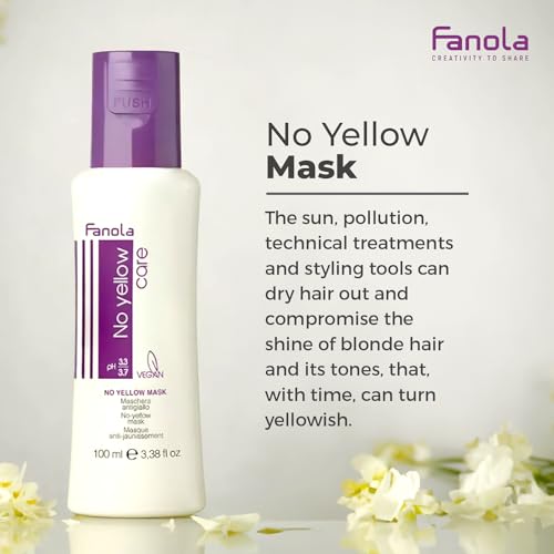 Fanola No Yellow Hair Mask - Purple Toning Treatment 3.38oz