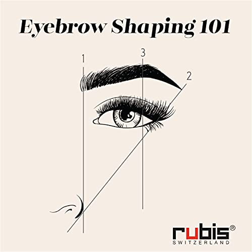 Rubis Classic Stainless Steel Slanted Tweezers for Precise Eyebrows and Hair Removal, 1K105, White,Rubis Switzerland Swiss Made World Renowned Precision