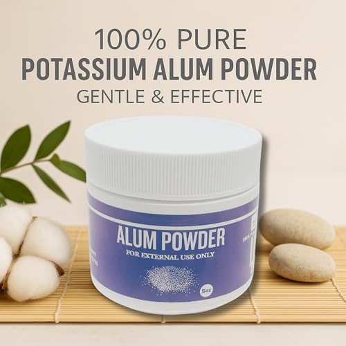 Potassium Alum Powder 5oz - Natural Deodorant Stone Alternative | After Shave Balm & Foot Soak | 100% Pure Alum Block Powder with Applicator