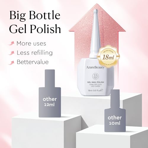 AZUREBEAUTY Pink Cat Eye Gel Nail Polish 18ML with Magnetic Stick - Nude Pink