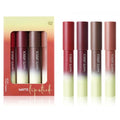 2-in-1 Matte Lipstick & Lip Liner Set - 4pc Waterproof