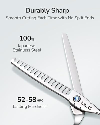 ULG 6.7” Hair Thinning Scissors - 100% Japanese Steel, 16-Tooth Chunker