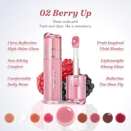 rom&nd Juicy Flash Lip Oil 02 Berry Up - Hydrating Shine