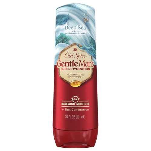 Old Spice Body Wash GentleMan¡¯s Super Hydration for Men, 24/7 Renewing Moisture, Gentle on Skin with Skin Conditioners, Deep Sea with Ocean Waves + Kelp Scent, 20 oz