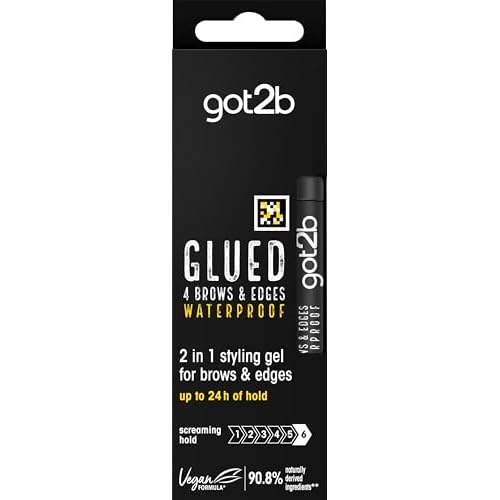 got2b glued for Brows & Edges eyebrow gel, vegan waterproof eyebrow gel, fast drying with no residue or stickiness 16ml