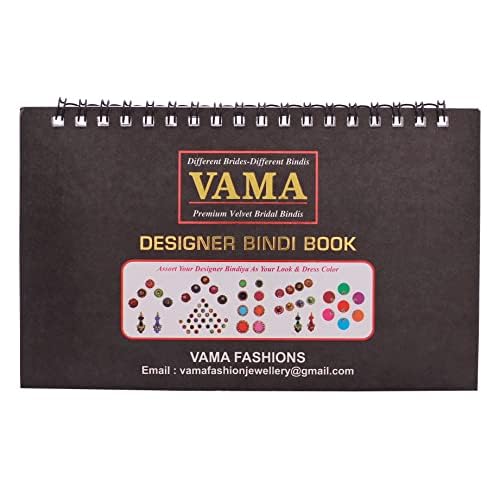 Fashions Stone Border Kumkum Designer Spiral Bridal Bindi Booklet Bride For Women (372 Full Stone Bindi Book) Multicolour