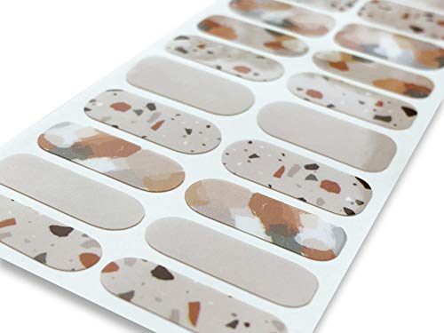 TOUGH GIRLS | 20 Exquisite Gel Nail Polish Strips w/Application Accessories - No UV/LED Lamp Required (Camo Confetti)