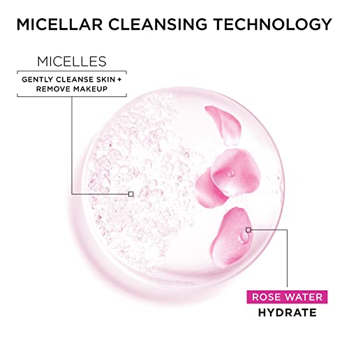 Garnier Micellar Water Rose & Glycerin Hydrating Facial Cleanser & Makeup Remover 2 Pack