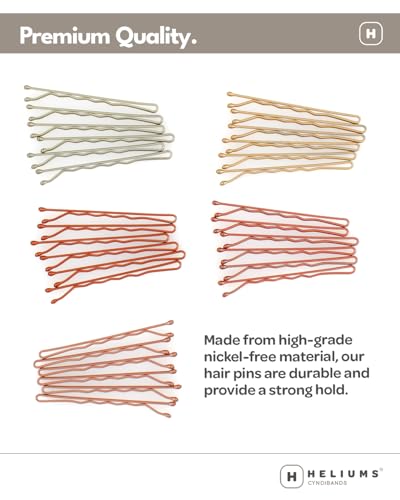 Heliums Light Ash Blonde Bobby Pins - 2 Inch Wavy, 48 Count