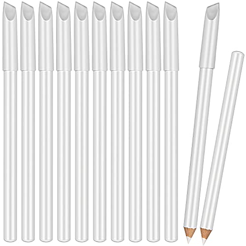 Blulu 12-Piece 2-in-1 White Nail Whitening Pencils with Cuticle Pusher