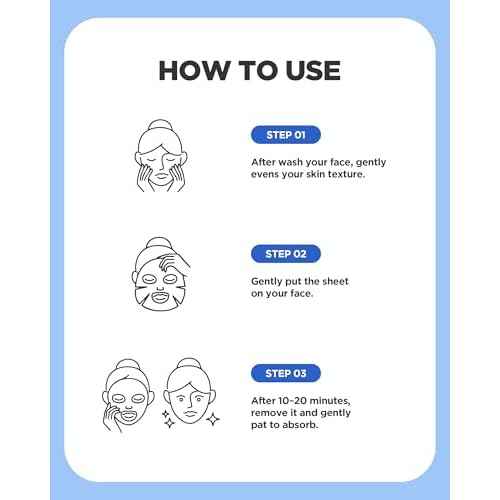 WELLAGE Real Hyaluronic Blue Ampoule Face Mask - Korean Hydratig Mask Moisture Boost with 10,000ppm Ultra-Low Molecular Hyaluronic Acid - Soft Vegan Cashmere Sheet for Sensitive Skin, 5 Sheets