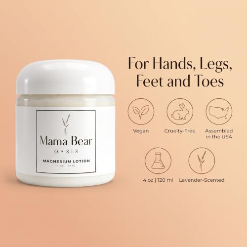 Mama Bear Oasis Magnesium Cream 3-Pack for Feet - Natural Relaxation Lotion