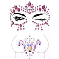 Mermaid Pink Face Gems Rhinestone Stickers for Rave & Festival