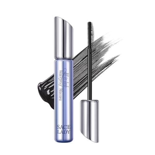 SACE LADY Waterproof Mascara, All-in-Lash Mascara Volume and Length Eyelashes, Smudge-proof and Sweat-proof, Long Lasting Curl, Natrual Black Eye Makeup Gift for Women