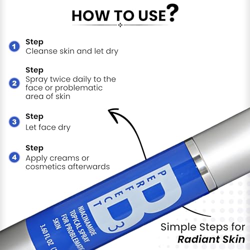 Niacinamide Face Spray ? Topical Mist with Hyaluronic Acid, Glycerin, Vitamin B3, and Aloe for Skin Clarity, Texture & Hydration ? Gentle Niacinamide Serum Alternative ? 3.6 fl oz