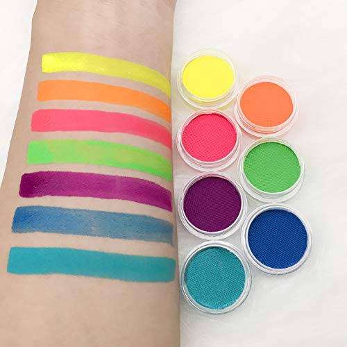 ONMAY UV Reactive Eyeliner 7 Color Glow in Dark Body Paint Kit