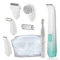 Remington Bikini Trimmer Kit - 8 Piece Cordless Grooming Set for Sensitive Skin - White/Green