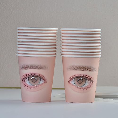 Eyelash Practice Paper Cups - 20 Pieces for Lash Extension Training