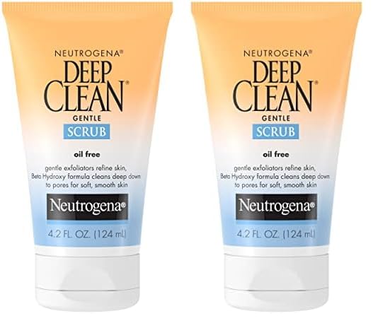 Neutrogena Deep Clean Gentle Daily Facial Scrub, Oil-Free Cleanser, 4.2 Fl Oz (Pack of 2)