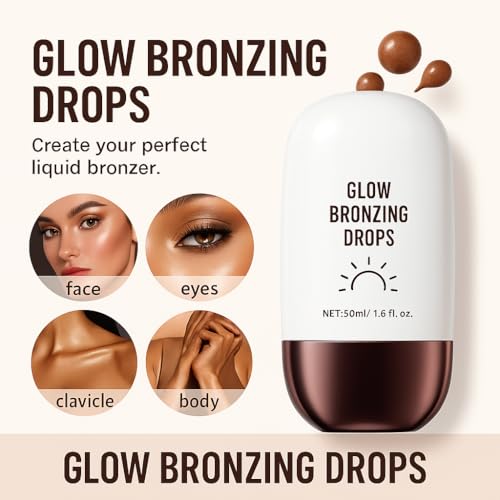 Bronzing Body Highlighter Drops - Liquid Illuminator for Face & Body