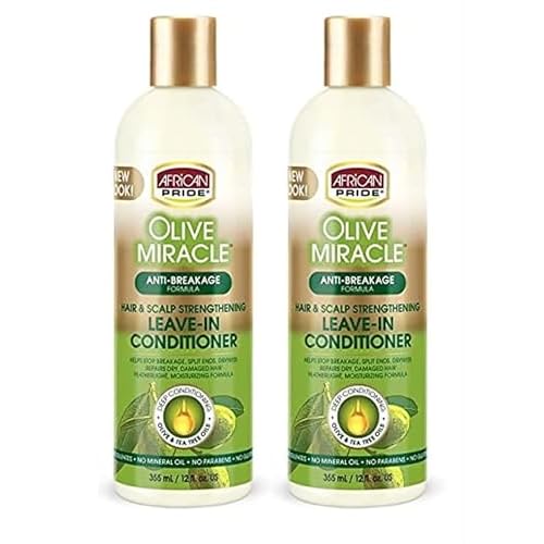 African Pride Olive Miracle Conditioner Leave-In 12 Ounce (354ml) (2 Pack)