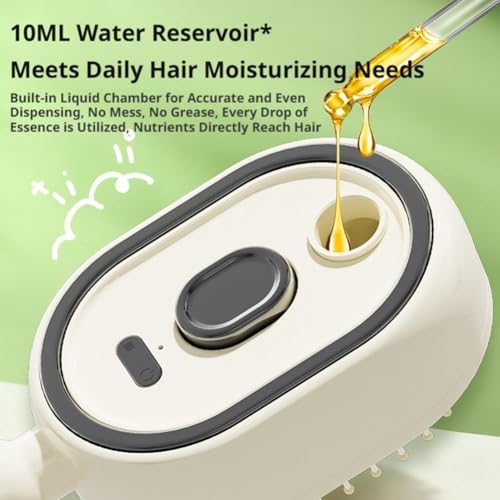 Rechargeable Steam Hair Brush with Mist & Red Light Therapy