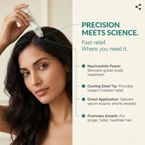 Niacinamide Hair Growth Serum Roll-On for Scalp – Thinning Hair Support