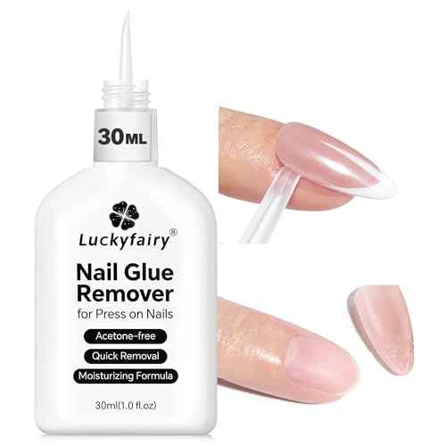 30ml Nail Glue Remover: Multi-functional Press On Nail Remover, Gentle Non-Acetone Nail Polish Remover for Gel Nails Tips, Quick Easy Removal Glueoff, Not for Gel Polish
