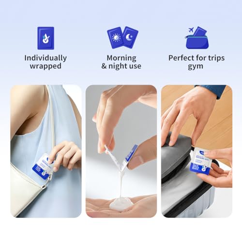 matern'ella Facial Moisturizer Cream with 4D Hyaluronic Acid Hydration, Peptide Anti-Aging 30 Sachets Travel-Friendly Single-Use Packets for Dry and Sensitive Skin