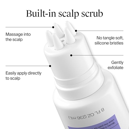 Neutrogena Hair Restore Triple Action Scalp Detox Cleanser, Triple Acid Scalp Detox & Clarifying Treatment to Remove Dead Skin Cells, Clear Scalp Buildup, Sulfate-Free, 8 fl. oz