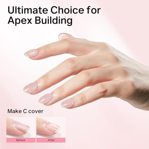 MIZHSE 8-in-1 Clear Builder Gel for Nails - Hard Extension Gel Kit (2 Pcs)