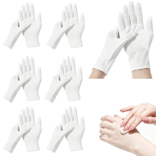 Unisex Cotton Gloves for Moisturizing & Eczema Care - 12-Pack