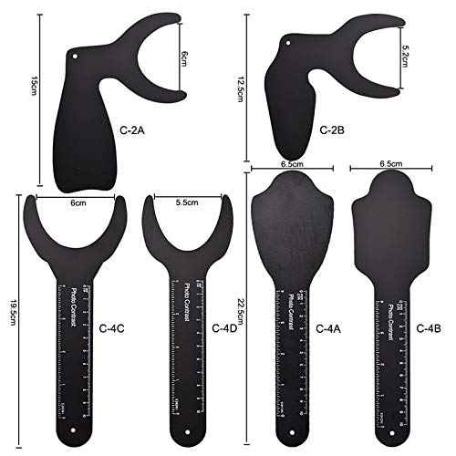 6 Pcs Dental Photography Contraster, 6 Size Black Background Board Intraoral Photographic, Palatal Photo Contrast Kit