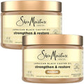 SheaMoisture Hair Mask 2-Pack ? Jamaican Black Castor Oil Strengthen & Restore Masque for Repairing Dry, Damaged Hair, 12 Oz Ea